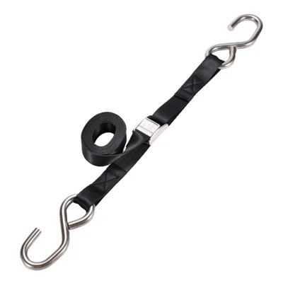 حزام بإبزيم من الفولاذ المقاوم للصدأ مقاس 1 بوصة مع خطاف على شكل حرف S -.