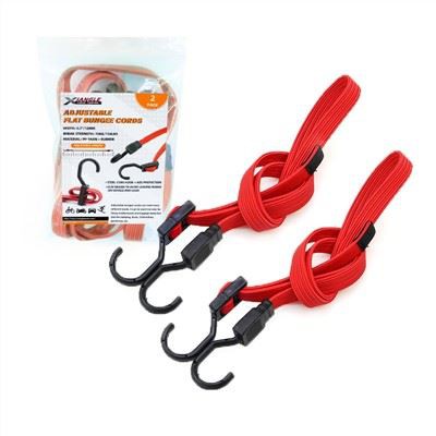 عبوة من قطعتين للخدمة الشاقة مع خطاف قابل للتعديل من اللاتكس المسطح والمطاط المرن بنجي الحبل في الهواء الطلق