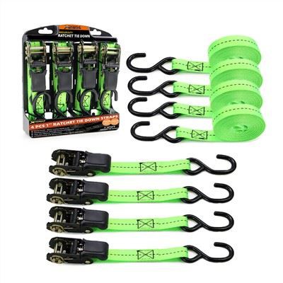 مقبض مطاطي شريط ربط أخضر 4 قطع أربطة بسقاطة مع خطاف S.