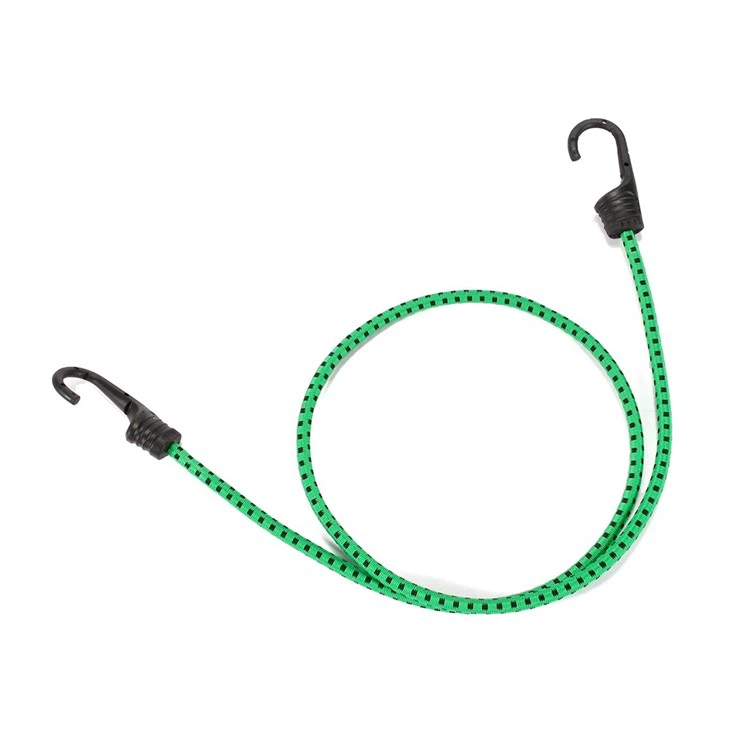 Stretch Elastic Strap Bungee Cord With Black Plastic Hook